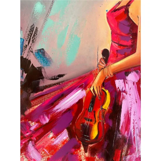 Kemanın İncisi Yağlı Boya Tablosu