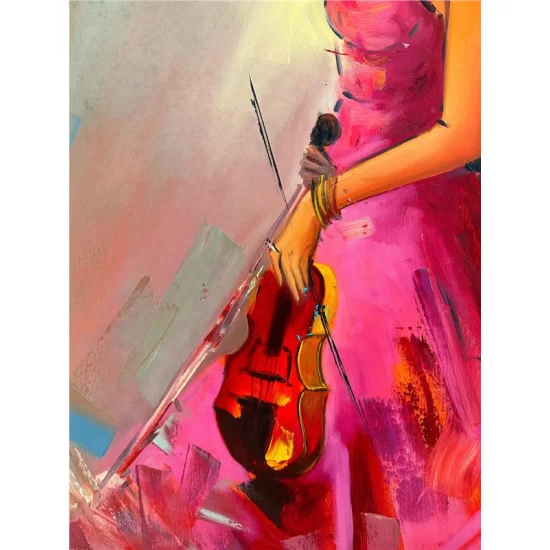 Portrait of Melody Oil Painting | Simurg Art Gallery