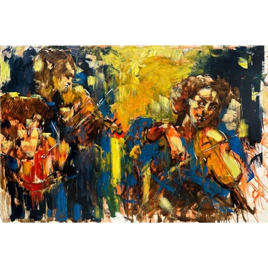 Violinists Dream Oil Painting