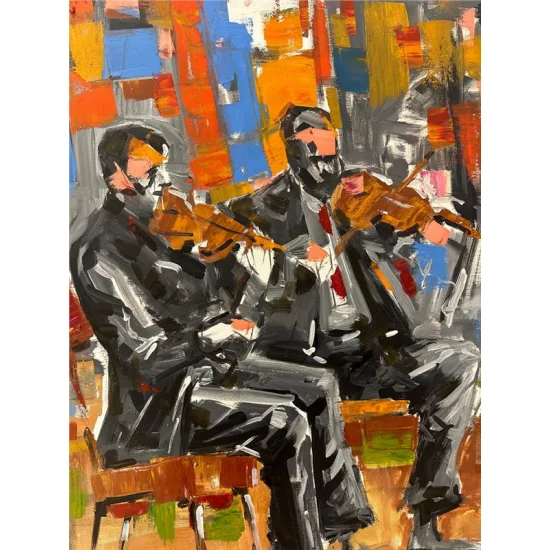 Time of Violinists Oil Painting