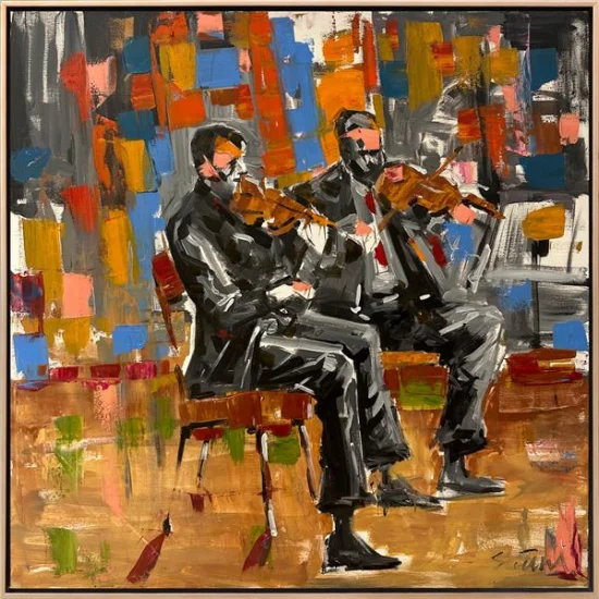 Time of Violinists Oil Painting