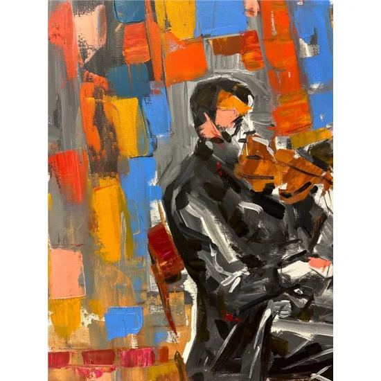 Time of Violinists Oil Painting