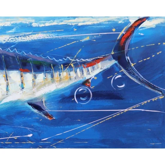 Kılıç Balığı Rüyası Yağlı Boya Tablosu