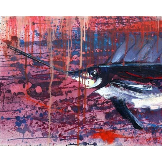 Swordfish Oil Painting | Simurg Art Gallery