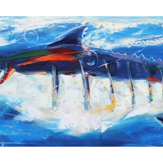 Kılıç Balığı Rüyası Yağlı Boya Tablosu