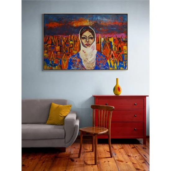 Kilim Desenleri Yağlı Boya Tablosu