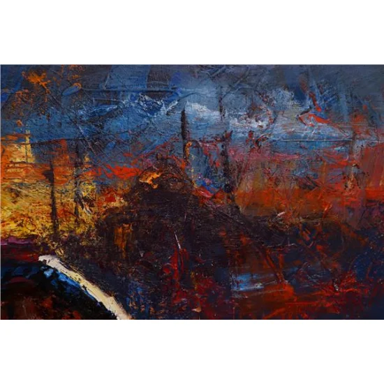 Kilim Desenleri Yağlı Boya Tablosu