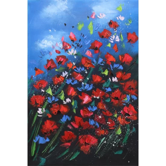 Red Flowers Oil Painting