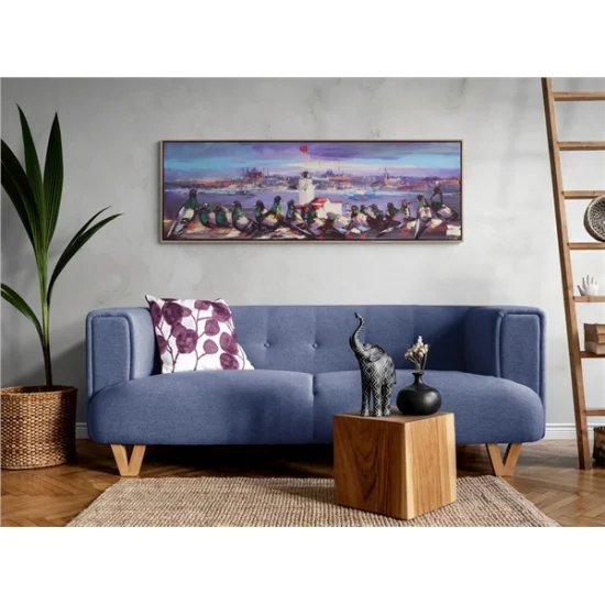 Pigeon in Front of the Maidens Tower Oil Painting