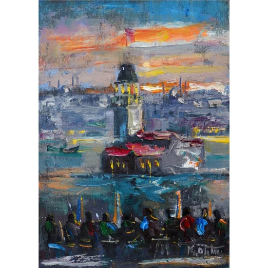 In Front of the Maidens Tower Oil Painting