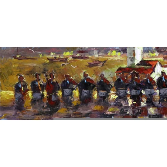 Kız Kulesi Orkestrası Yağlı Boya Tablosu