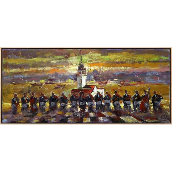 Kız Kulesi Orkestrası Yağlı Boya Tablosu