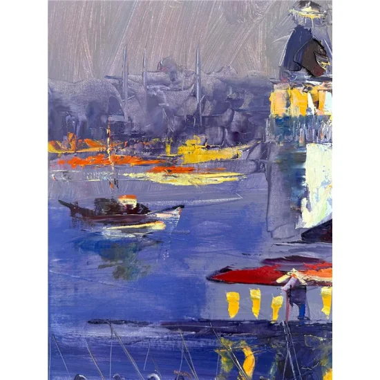 Kız Kulesi Senfonisi Yağlı Boya Tablosu