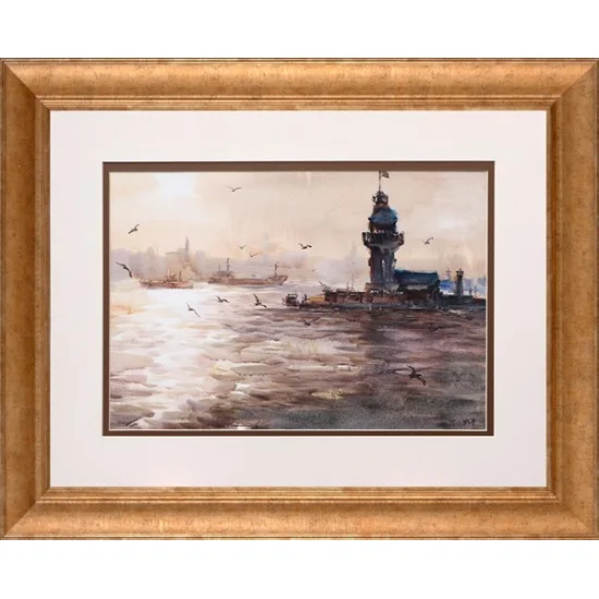 Kız Kulesi | Sulu Boya Tablo