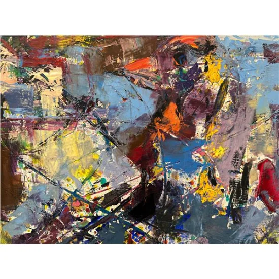 The Maidens Tower and Pigeons Oil Painting