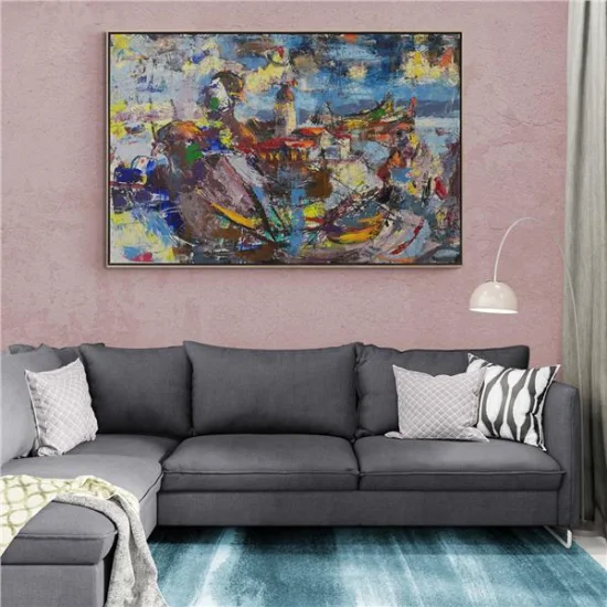 The Maidens Tower and Pigeons Oil Painting