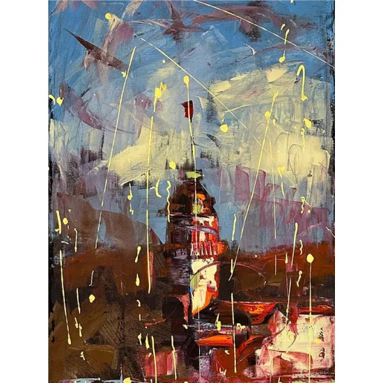 Kız Kulesi Efsanesi Yağlı Boya Tablosu