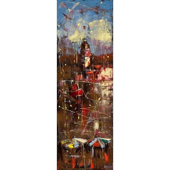 Kız Kulesi Efsanesi Yağlı Boya Tablosu