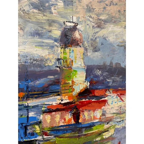 Infinite Blue Fairy Tale Oil Painting | Simurg Art Gallery