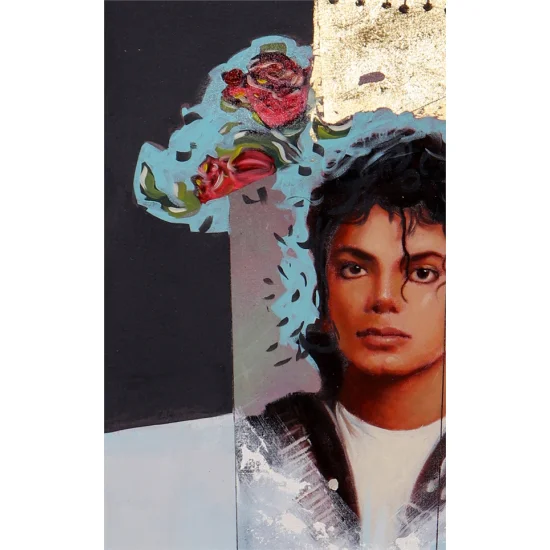 Pop Kralının Portresi Michael Jackson Yağlı Boya Tablosu