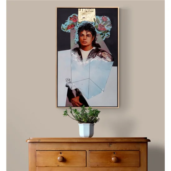 Pop Kralının Portresi Michael Jackson Yağlı Boya Tablosu