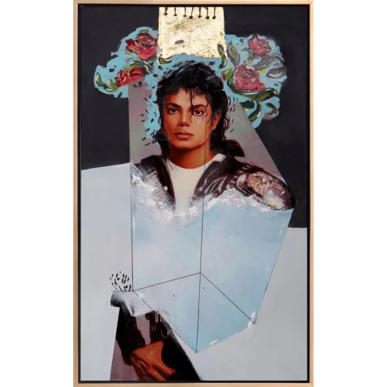 Pop Kralının Portresi Michael Jackson Yağlı Boya Tablosu