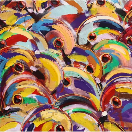 Modern Kompozisyon Yağlı Boya Tablosu