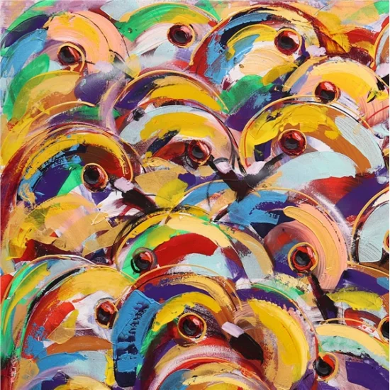 Modern Kompozisyon Yağlı Boya Tablosu