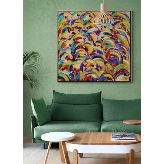 Modern Kompozisyon Yağlı Boya Tablosu