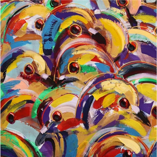 Modern Kompozisyon Yağlı Boya Tablosu