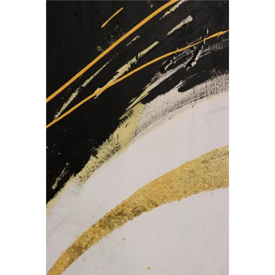 Modern Black to Abstract Oil Painting