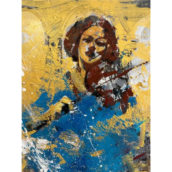 Müziğin Renkleri Yağlı Boya Tablosu