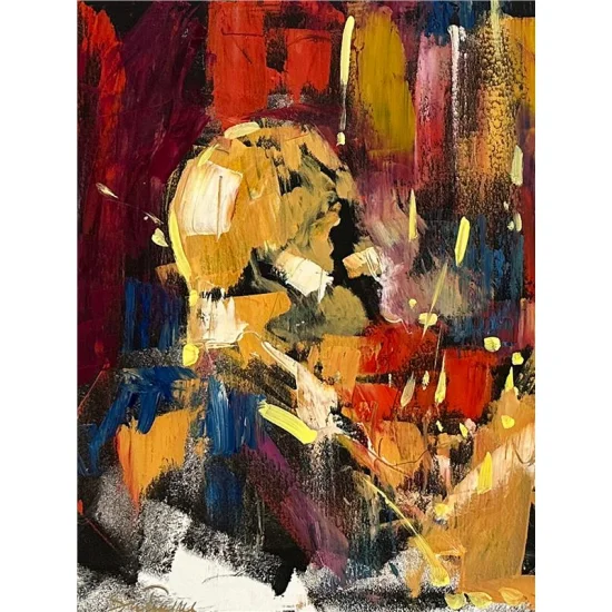 Orkestra Seslerinin Rüyası Yağlı Boya Tablosu