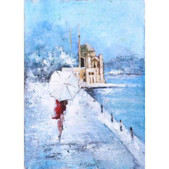 Winter in Ortaköy Oil Painting