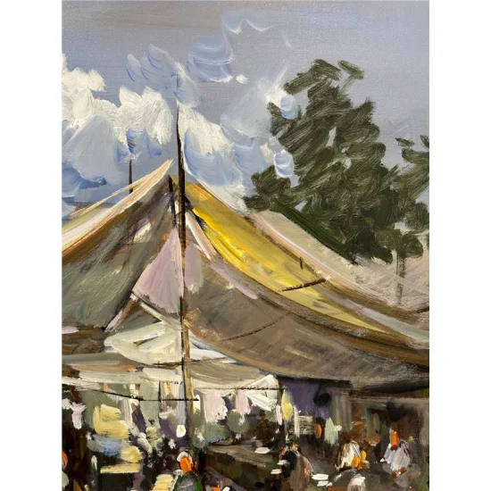 Pazar Yeri Yağlı Boya Tablosu