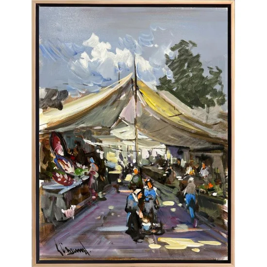 Pazar Yeri Yağlı Boya Tablosu