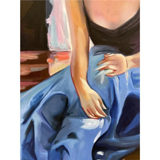 Pencere Önünde Yağlı Boya Tablosu