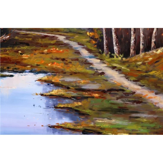 Ormanın Güz Yankısı Yağlı Boya Tablosu