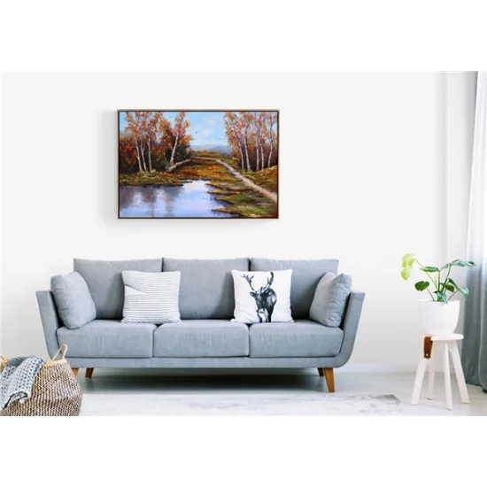 Ormanın Güz Yankısı Yağlı Boya Tablosu