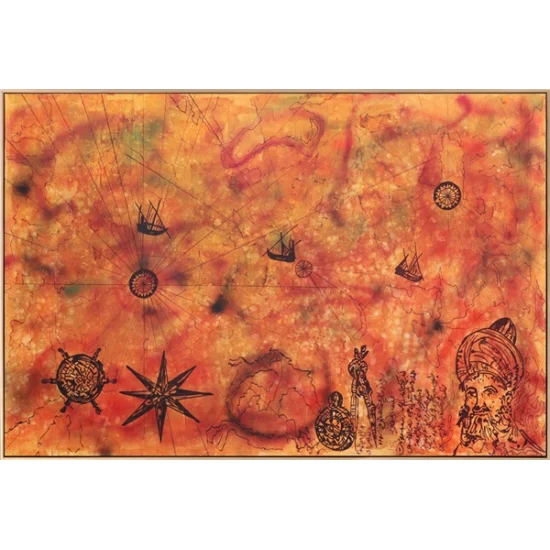 Piri Reis Haritası | Yağlı Boya Tablo