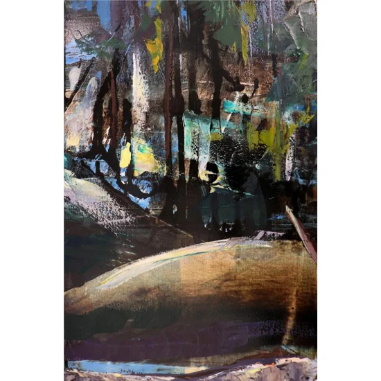 Raindeer Oil Painting