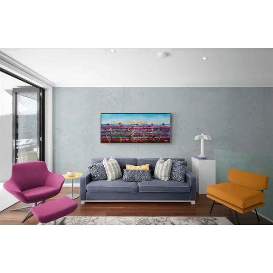 Renkli Gelincik Tarlası Yağlı Boya Tablosu