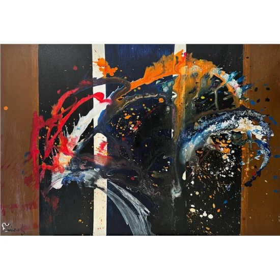 Renkli Çoşku Yağlı Boya Tablosu