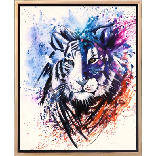 Tiger in Color Oil Painting