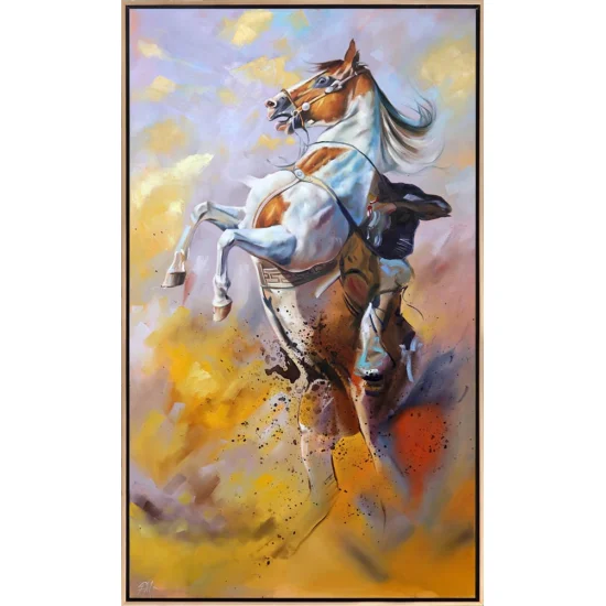 Rearing Up Oil Painting