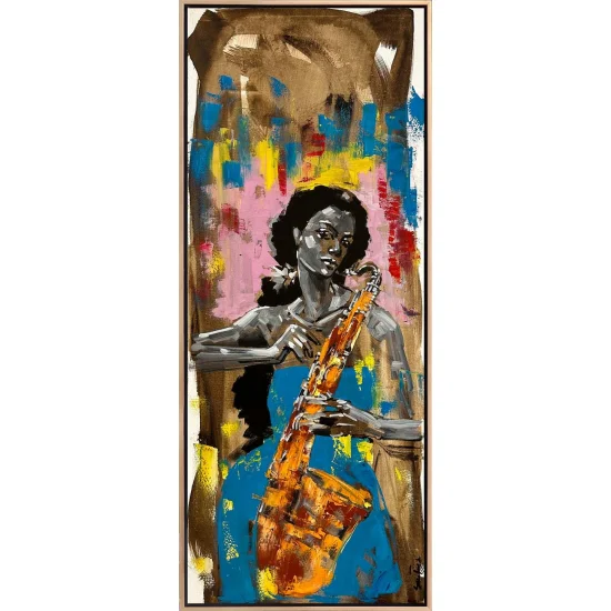 Saksofoncu Yağlı Boya Tablosu