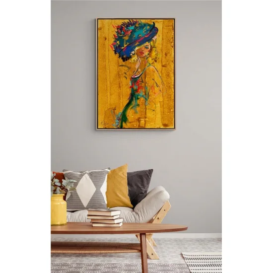 Şapkalı Kız Yağlı Boya Tablosu