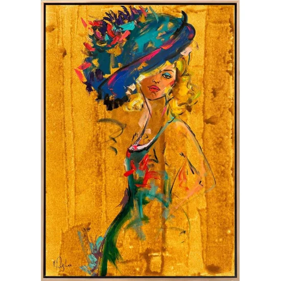 Şapkalı Kız Yağlı Boya Tablosu