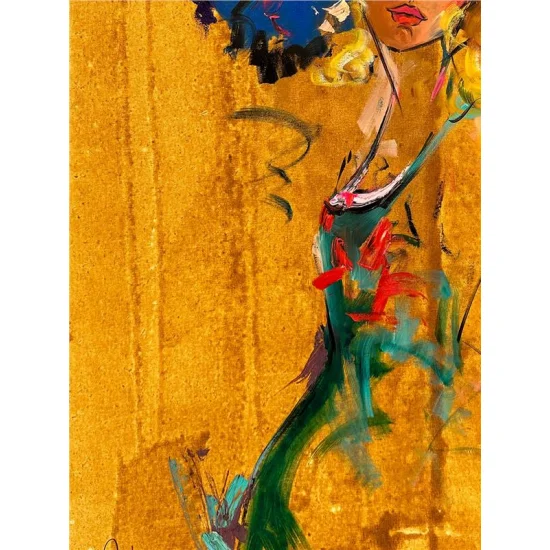 Şapkalı Kız Yağlı Boya Tablosu