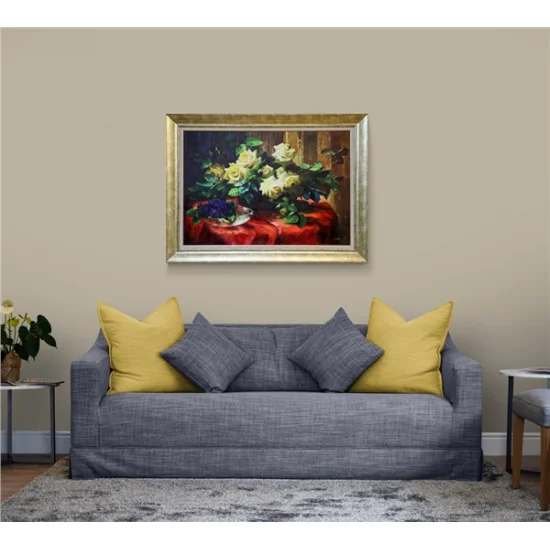 Sarı Güller Yağlı Boya Tablosu